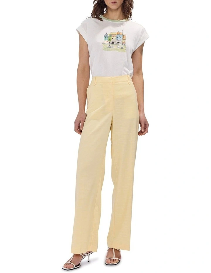 Jacqueline Straight Leg Pant in Butter image 1