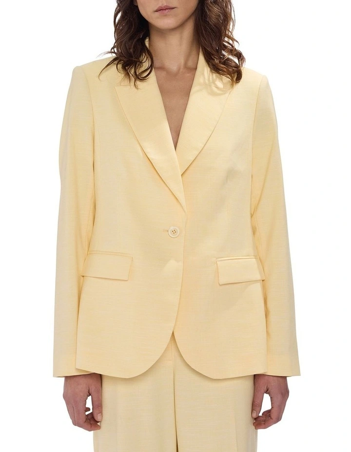Jacqueline Longline Blazer in Butter image 1