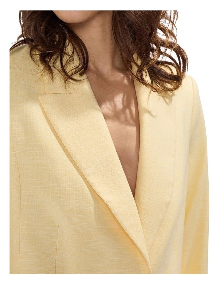 Jacqueline Longline Blazer in Butter image 3