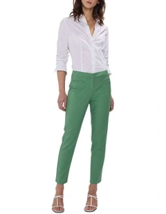 Alana Welt Pocket Pant in Cactus Green