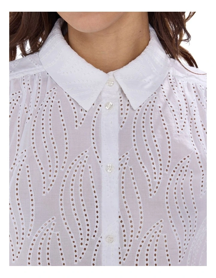 Poirot Cotton Top in Ivory image 3