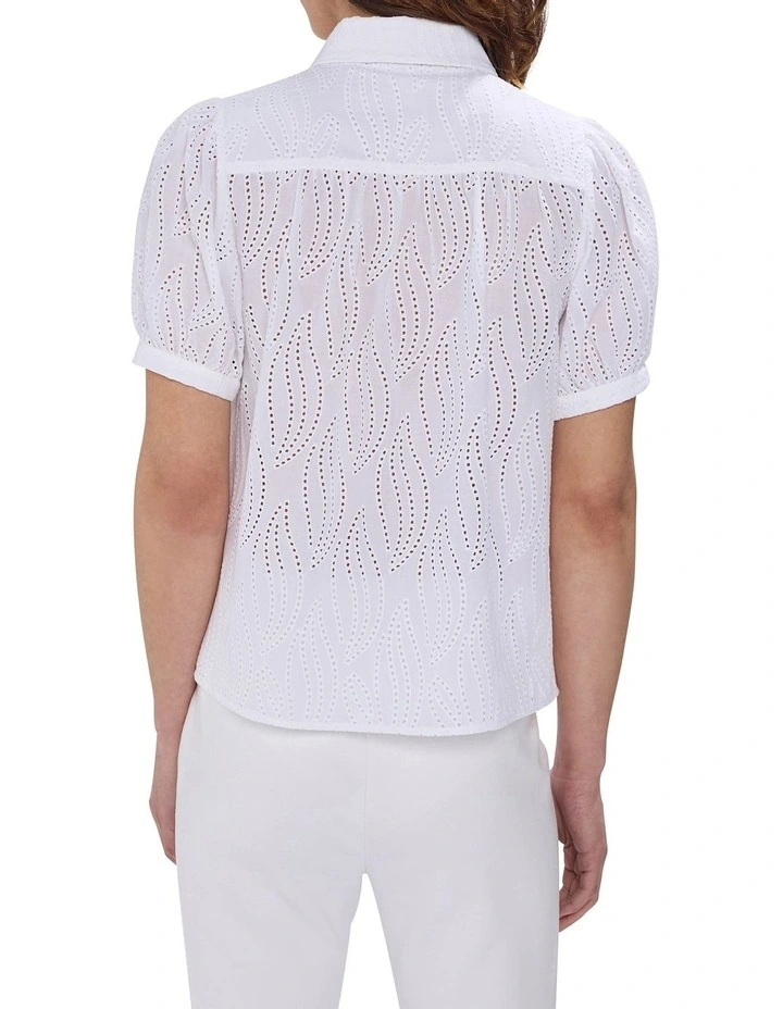 Poirot Cotton Top in Ivory image 4