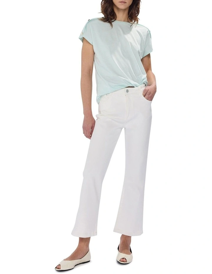 Ferguson Mercerised Cotton Tee in Sea Spray image 2
