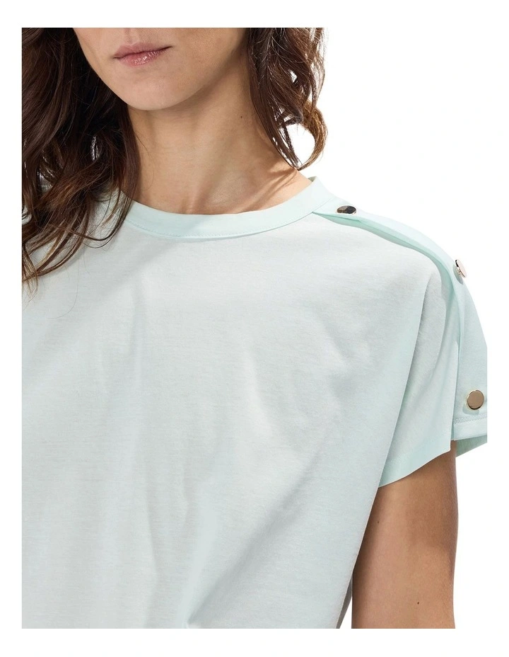 Ferguson Mercerised Cotton Tee in Sea Spray image 3