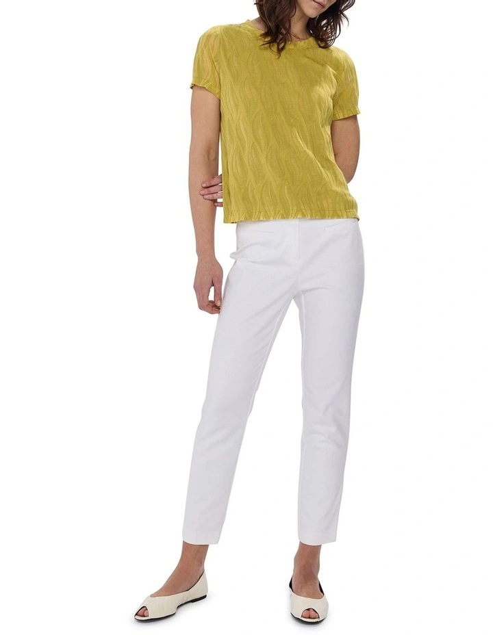 Puzzle Piece Textured Tee in Citrine Yellow image 2