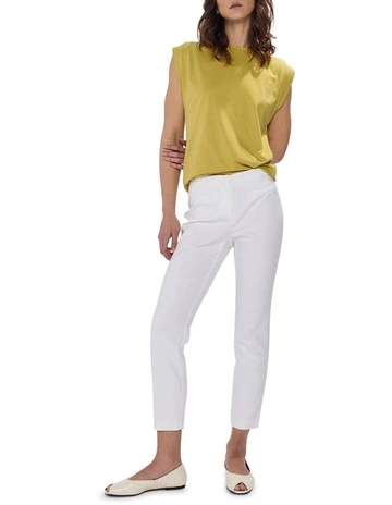 Darcy Mercerised Cotton Tee in Citrine Yellow