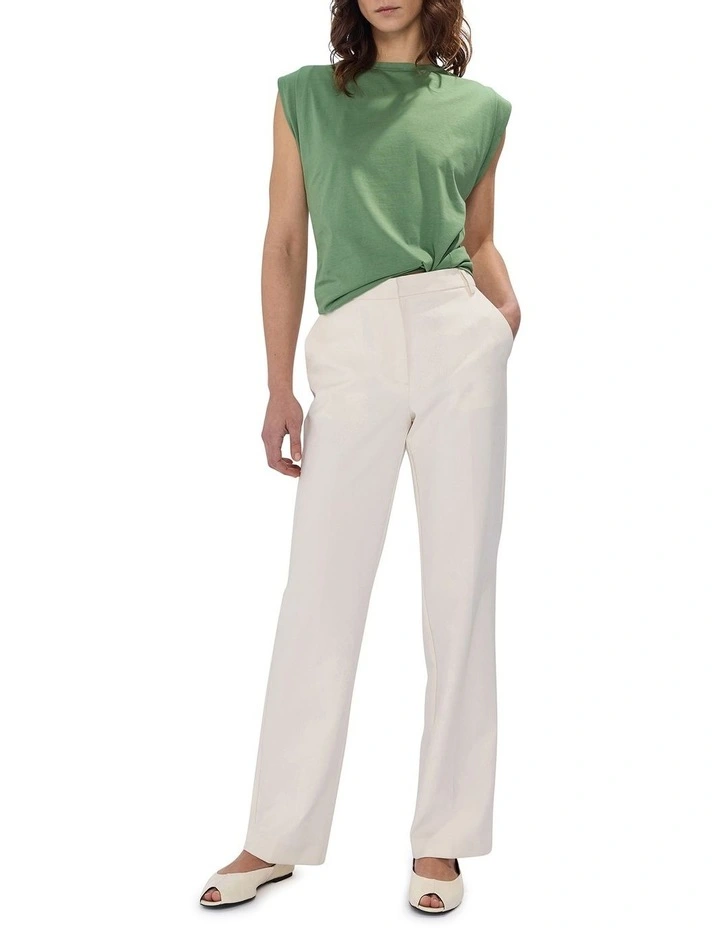 Darcy Mercerised Cotton Tee in Cactus Green image 2