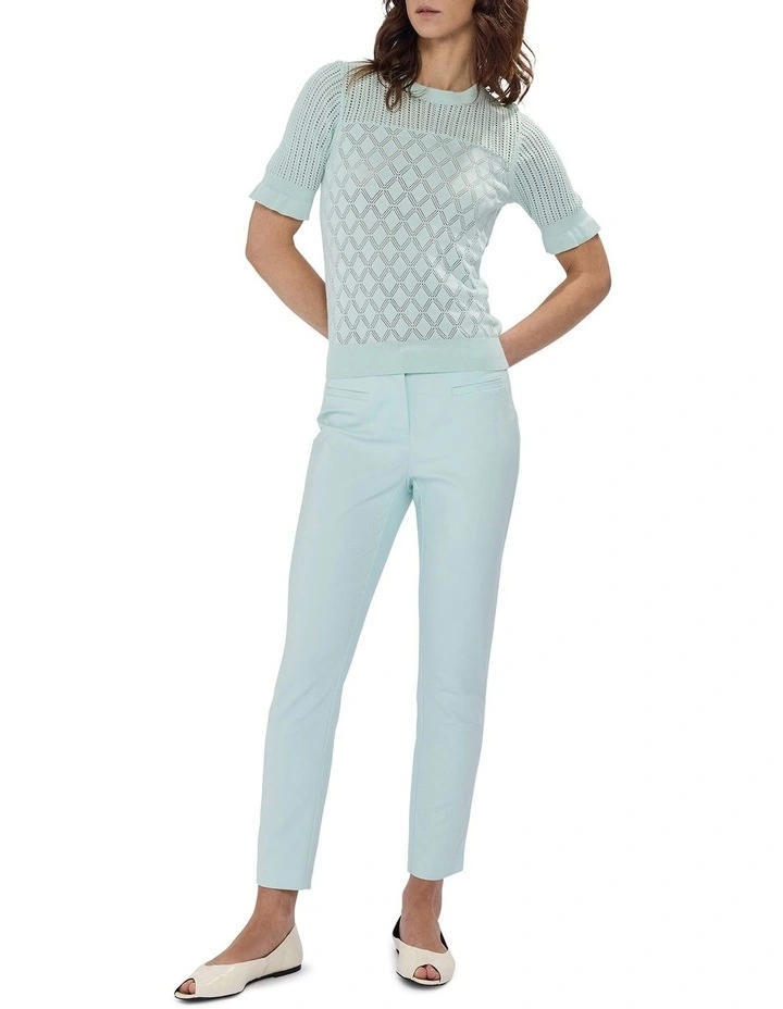 Alibi Pointelle Cotton Knit in Sea Spray image 2