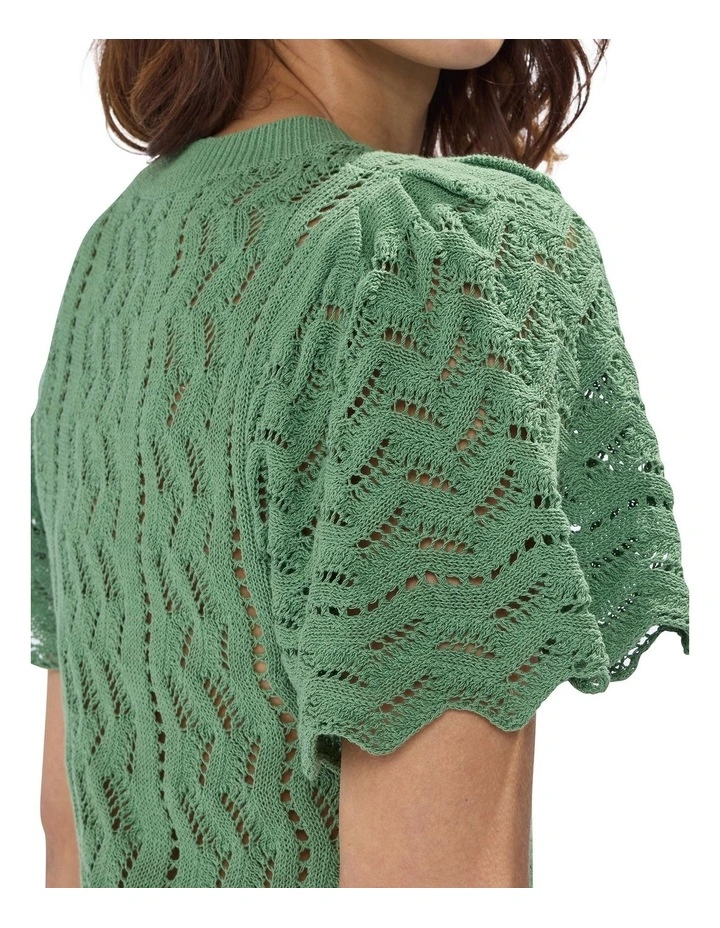 Detective Pointelle Knit in Cactus Green image 3