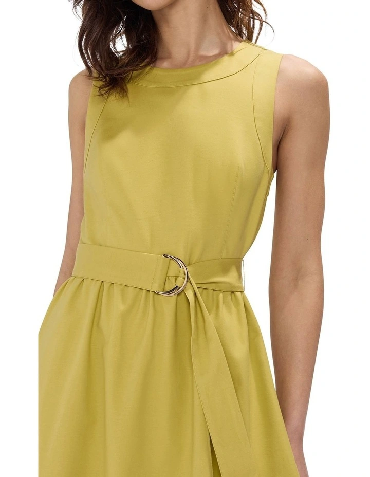 Finding Clues Midi Dress in Citrine Yellow image 2