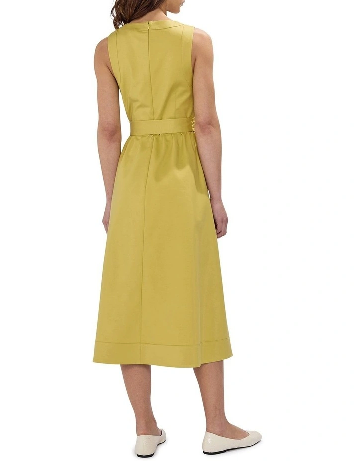 Finding Clues Midi Dress in Citrine Yellow image 3