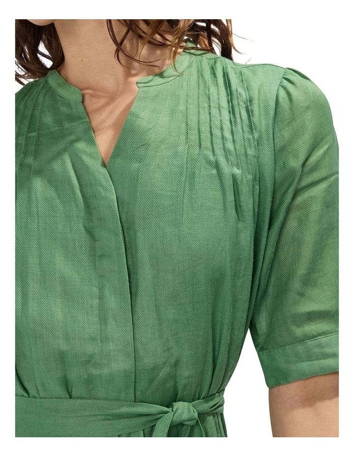 Paddington Ruffle Mini Dress in Cactus Green image 2