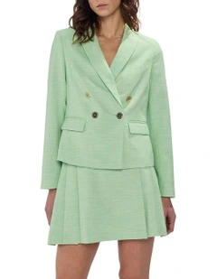 Jacqueline Blazer in Green/White