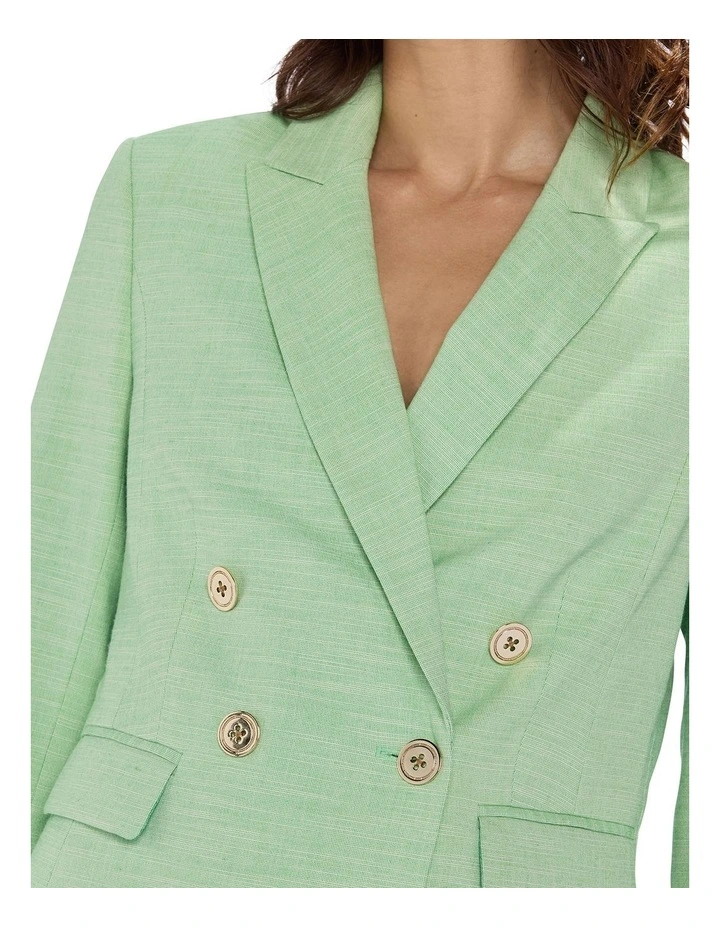 Jacqueline Blazer in Green/White image 3