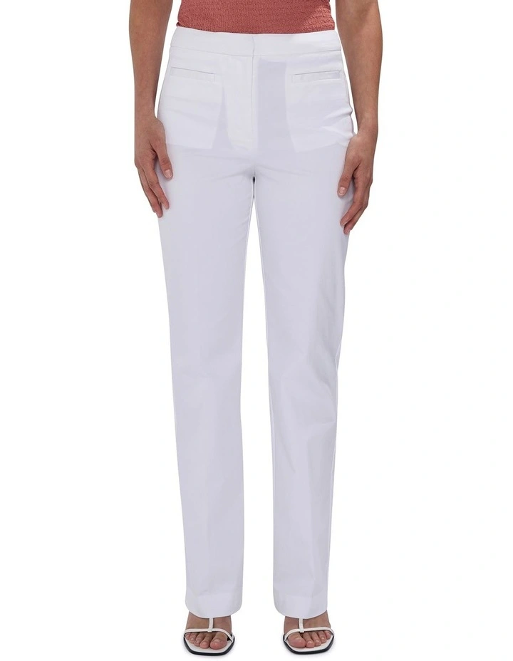 Carmen Straight Leg Pant in White image 2