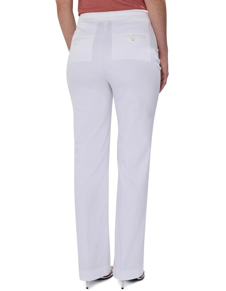 Carmen Straight Leg Pant in White image 4