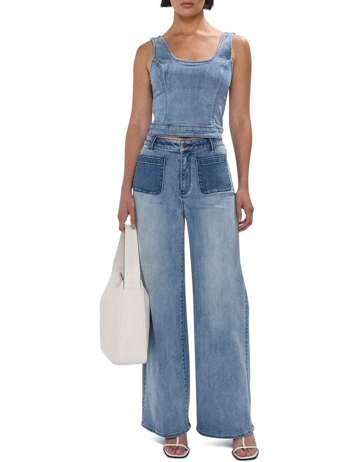Michelle Denim Top in Bronte Blue image 2