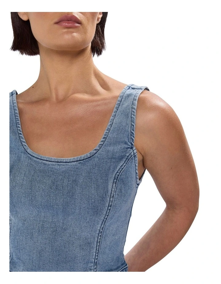 Michelle Denim Top in Bronte Blue image 3
