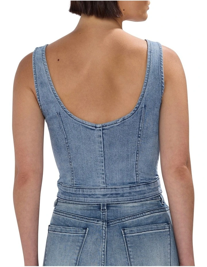 Michelle Denim Top in Bronte Blue image 4