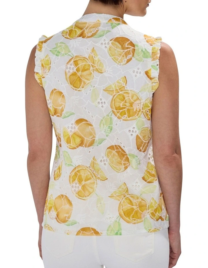 Peel Of Fortune Top in White Multi image 4