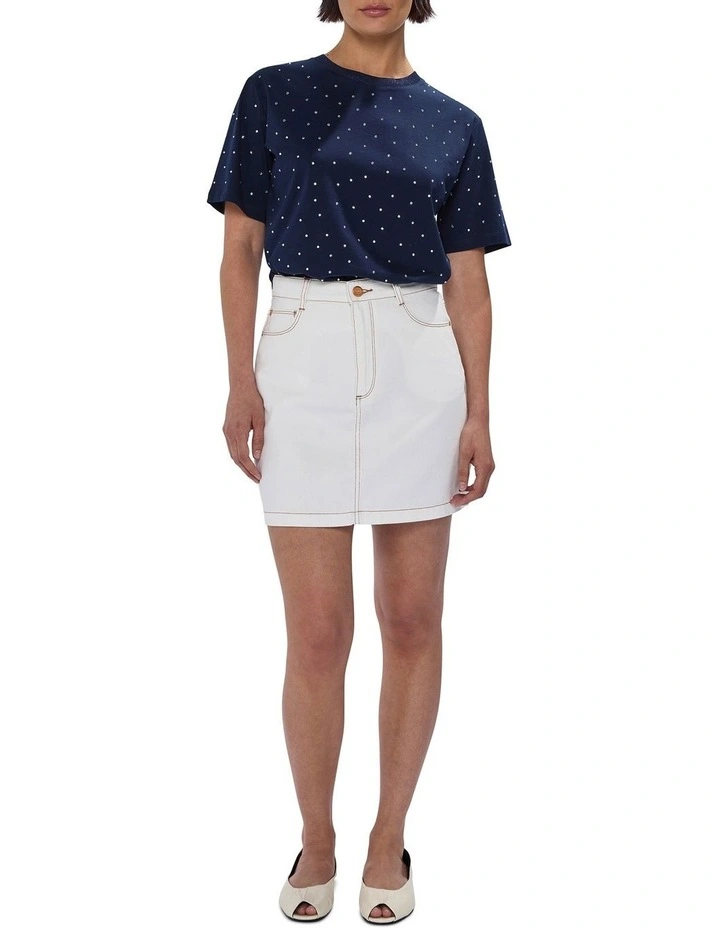 Amelie Hot Fix Tee in Navy image 2