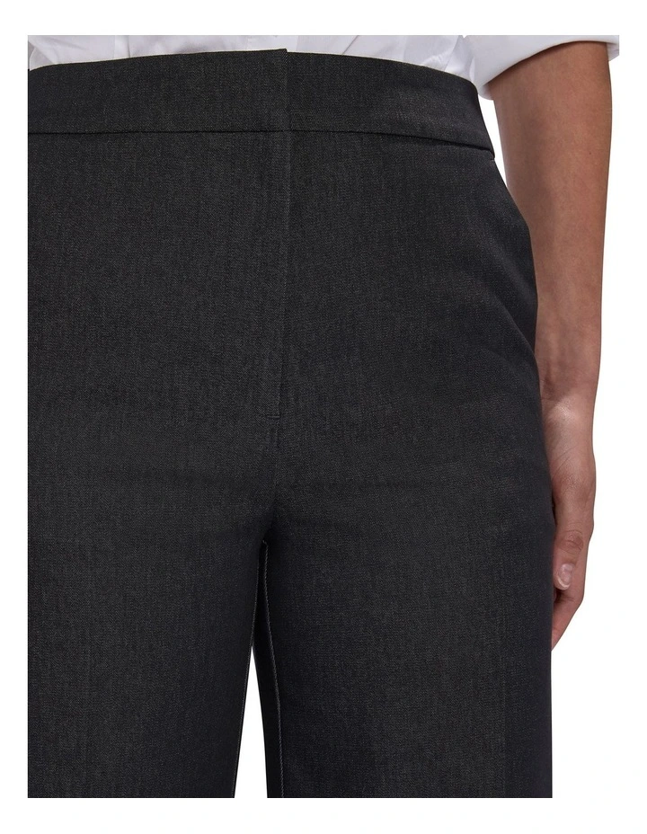 Tate Smart Denim Crop Pant in Washed Black image 3