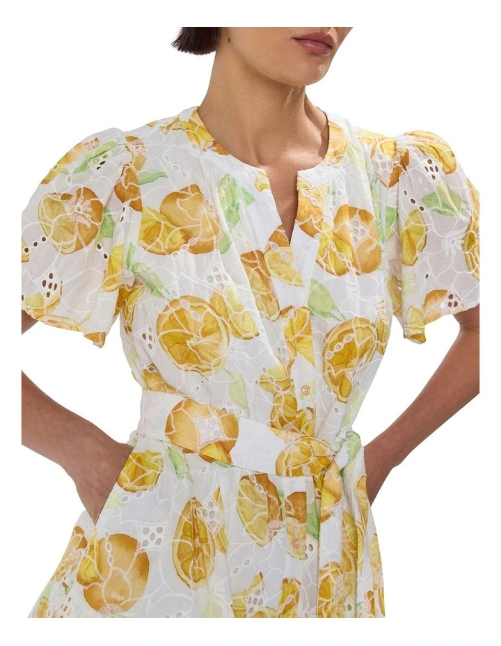 Peel Of Fortune Dress in White Multi image 2