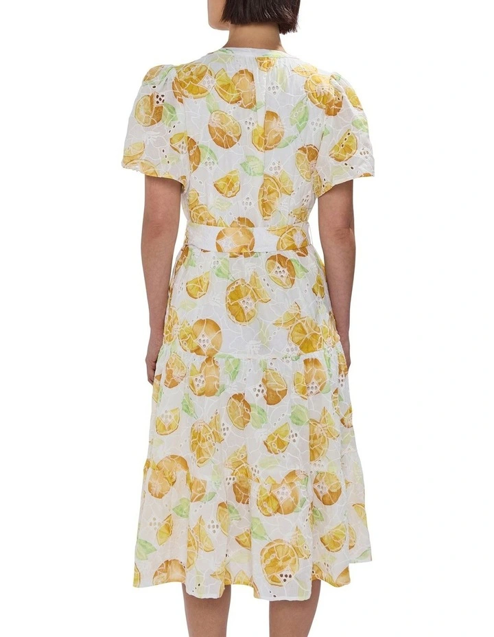 Peel Of Fortune Dress in White Multi image 3
