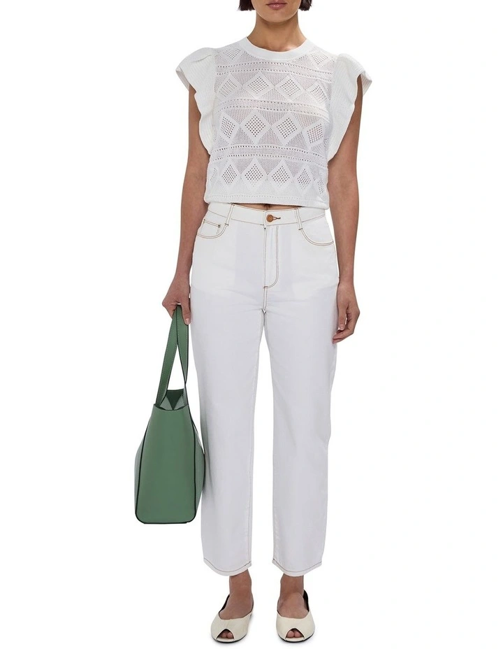 Momo Mum Jean in Ivory image 1
