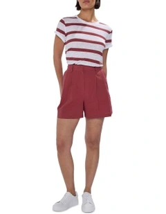 Moonstruck Seersucker Short in Dark Mahogany