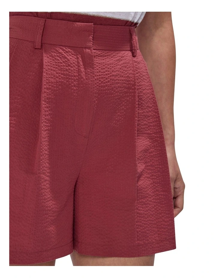 Moonstruck Seersucker Short in Dark Mahogany image 3
