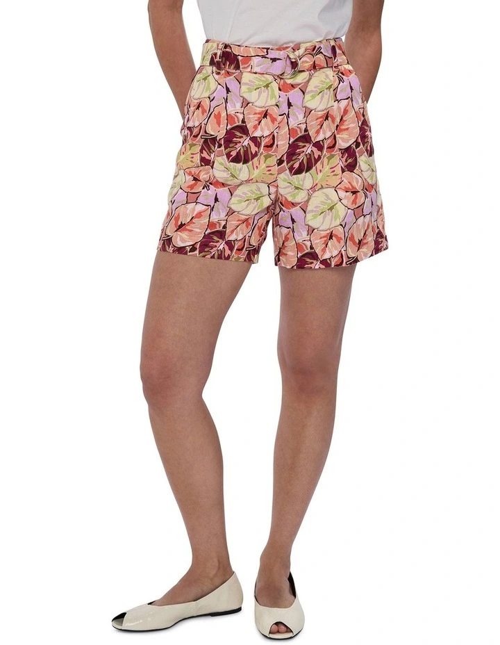 Plant Touch This Linen Shorts in Pink Multi image 2
