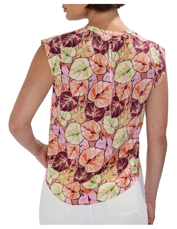Plant Touch This Silk Top in Pink Multi image 4