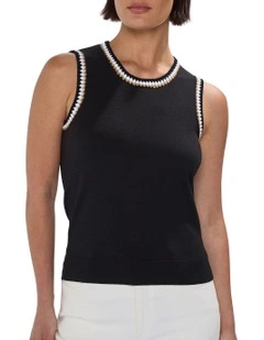 Cory Knit Tank in Black