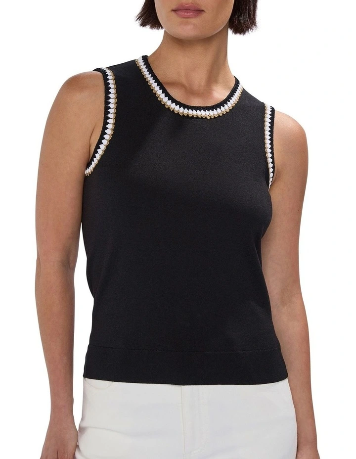Cory Knit Tank in Black image 1