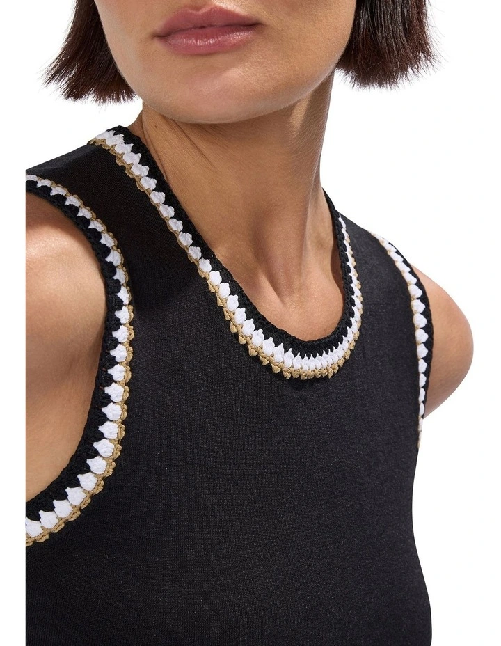 Cory Knit Tank in Black image 3