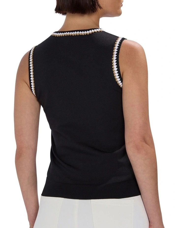 Cory Knit Tank in Black image 4