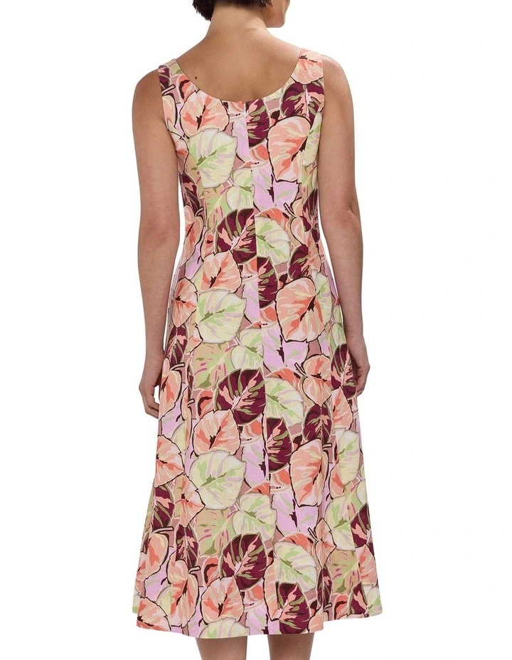 Plant Touch This Midi Dress in Pink Multi image 4