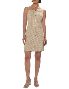 One In A Gingham Dress in Beige Multi