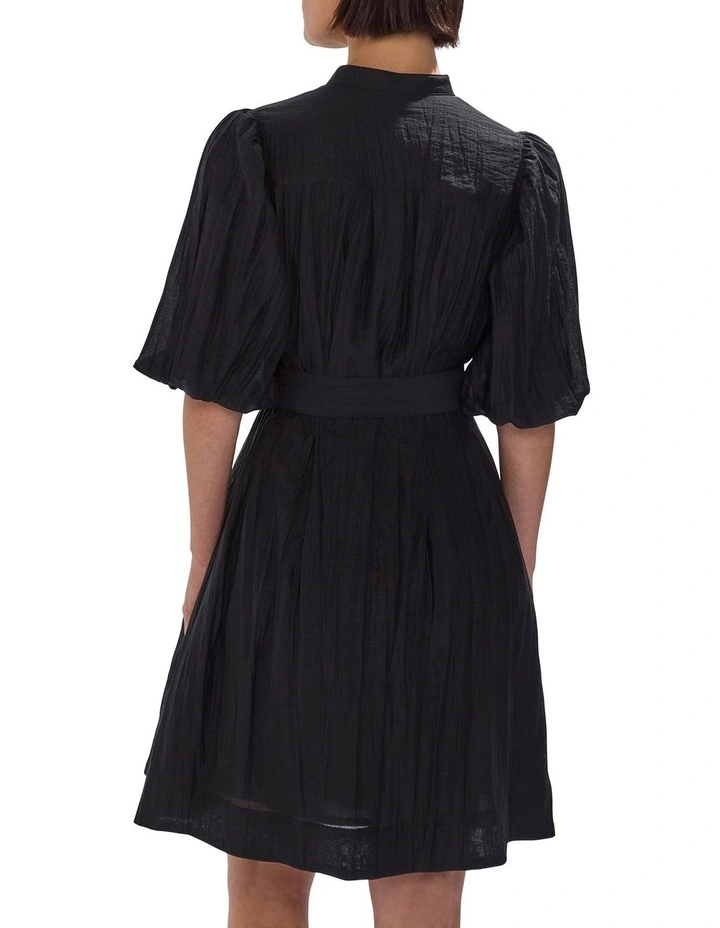 Hannah Button Through Dress in Black image 4