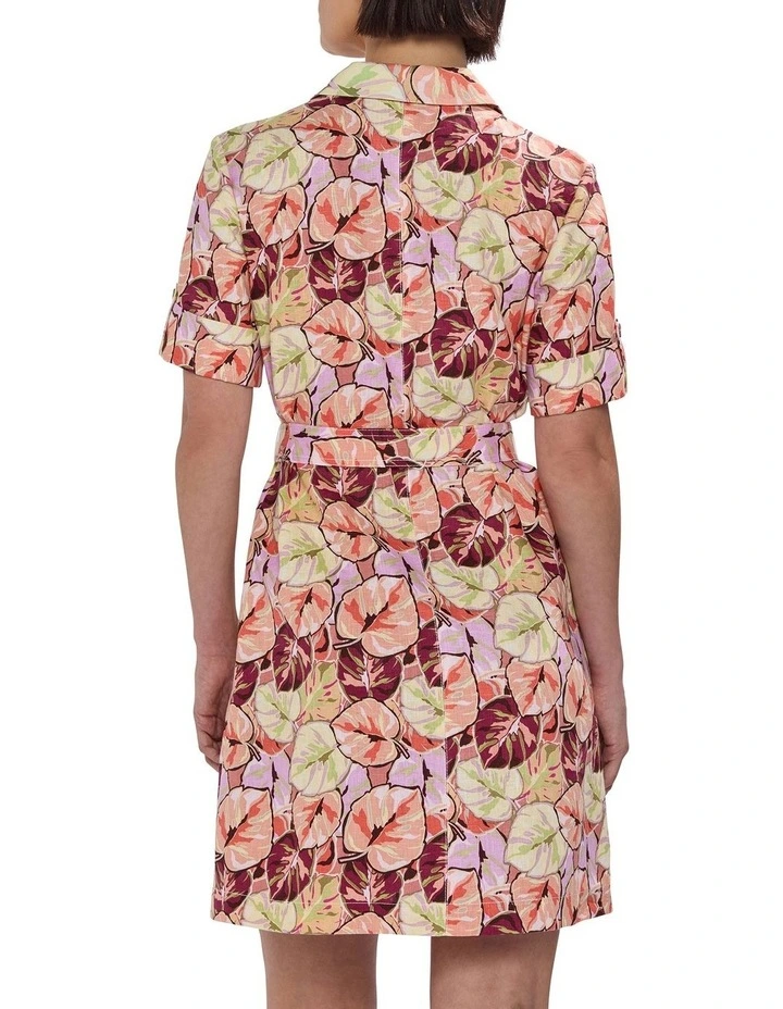 Plant Touch This Shirt Dress in Pink Multi image 4