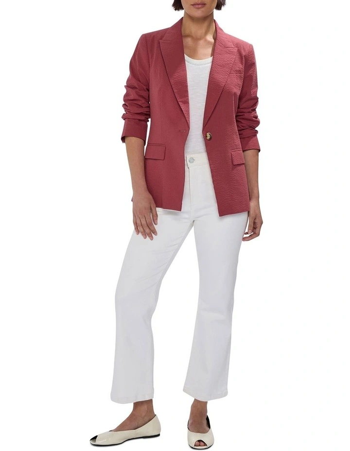 Moonstruck Seersucker Blazer in Dark Mahogany image 2