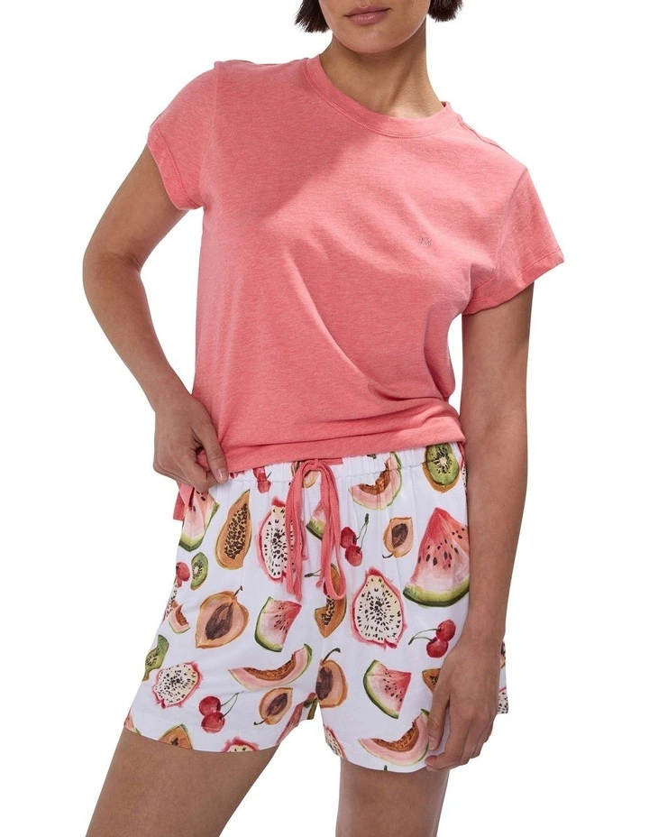 Pawpaw-some Pyjama Tee Set in Coral Multi image 2