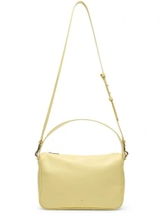 Asha Leather Shoulder Bag in Butter