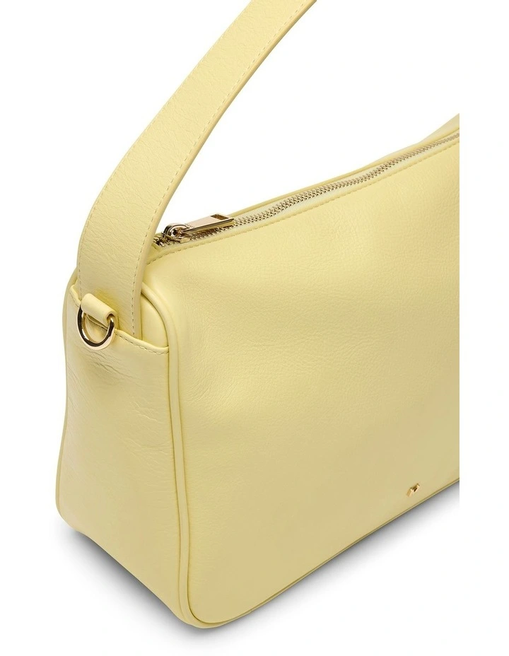 Asha Leather Shoulder Bag in Butter image 3