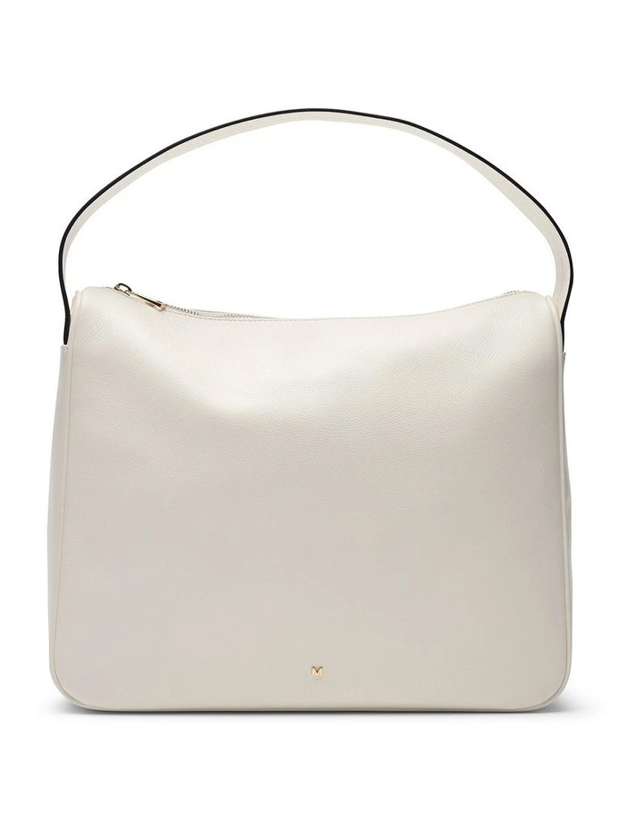 Asha Leather Tote Bag in Ivory image 1