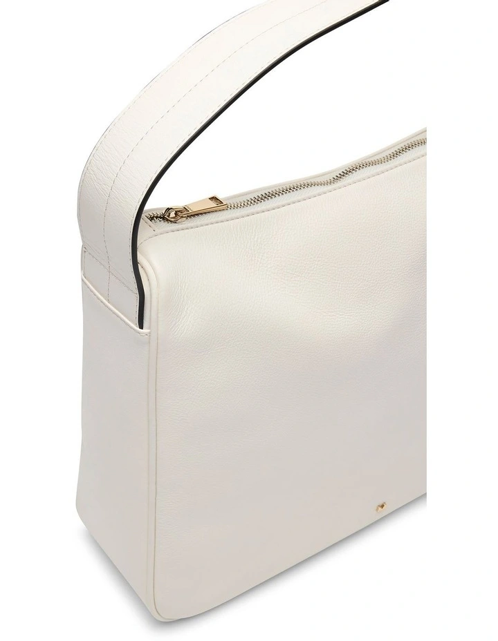 Asha Leather Tote Bag in Ivory image 3