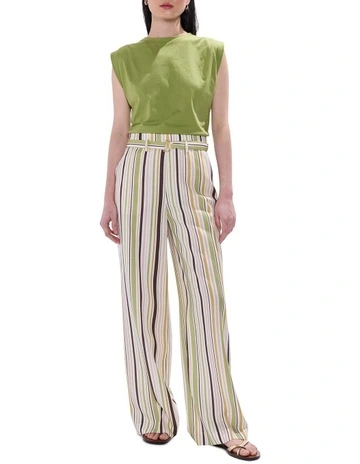 In The Spot-stripe! Pant in Green Stripe