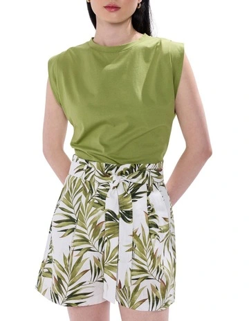 Darcy Mercerised Cotton Tee in Olive