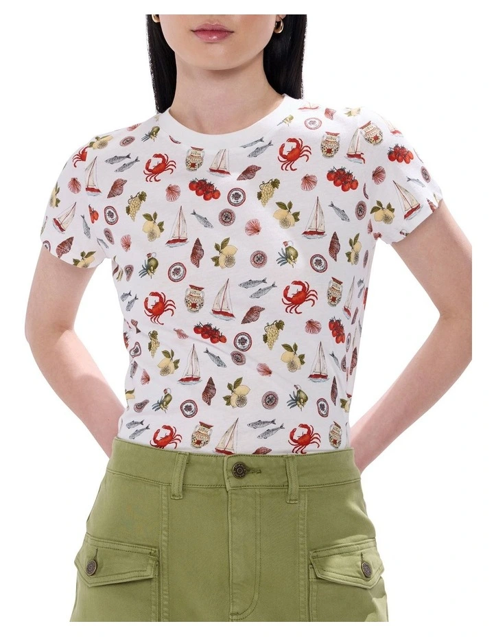 Just Add Water Tee in Ivory Multi image 1